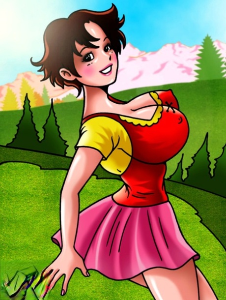 Animated country shemale with massive juggs bangs a skinny dude