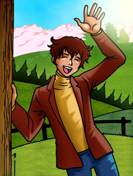 Animated country shemale with massive juggs bangs a skinny dude