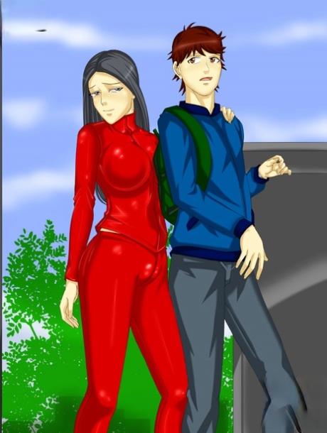 Anime shemale picks up a stud in public & takes him home for hot sex action