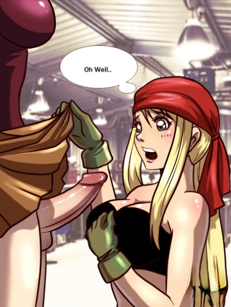 Anime bombshell gets tricked and ass fucked by her shemale mechanic
